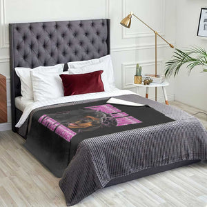 Funny Dachshund Dog Meme Throw Blanket Proud To Have A Little Wiener TS12 Print Your Wear