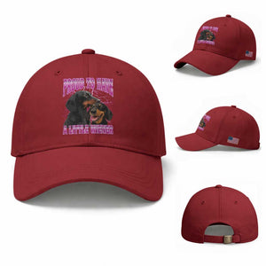 Funny Dachshund Dog Meme Baseball Cap Proud To Have A Little Wiener TS12 Baseball Cap Universal Fit Cherry Red Print Your Wear
