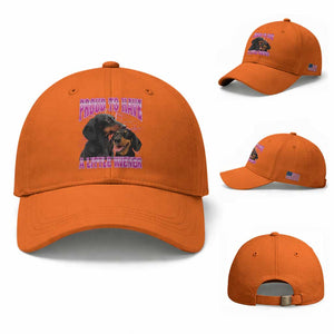 Funny Dachshund Dog Meme Baseball Cap Proud To Have A Little Wiener TS12 Baseball Cap Universal Fit Orange Print Your Wear