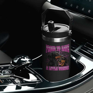Funny Dachshund Dog Meme Flip Straw Tumbler Proud To Have A Little Wiener TS12 Print Your Wear