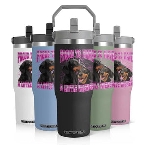 Funny Dachshund Dog Meme Flip Straw Tumbler Proud To Have A Little Wiener TS12 Print Your Wear