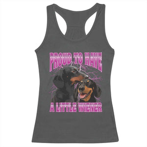 Funny Dachshund Dog Meme Racerback Tank Top Proud To Have A Little Wiener TS12 Dark Heather Print Your Wear