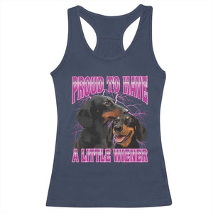Funny Dachshund Dog Meme Racerback Tank Top Proud To Have A Little Wiener TS12 Navy Print Your Wear