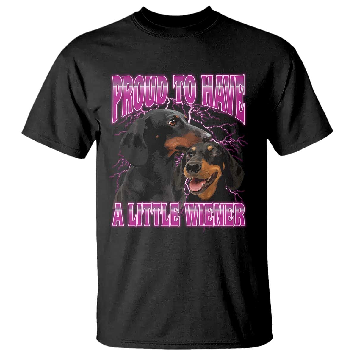 Funny Dachshund Dog Meme T Shirt Proud To Have A Little Wiener - Print Your Wear