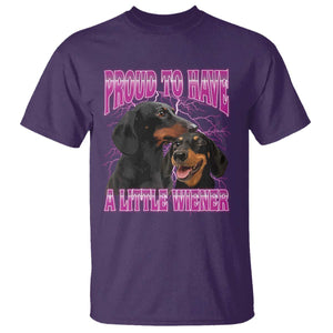 Funny Dachshund Dog Meme T Shirt Proud To Have A Little Wiener TS12 Purple Print Your Wear