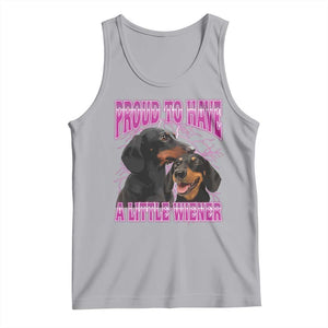 Funny Dachshund Dog Meme Tank Top Proud To Have A Little Wiener TS12 Athletic Heather Print Your Wear