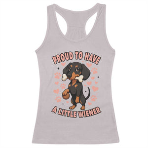 Dachshund Dog Lover Racerback Tank Top Proud To Have A Little Wiener TS12 Ice Gray Print Your Wear