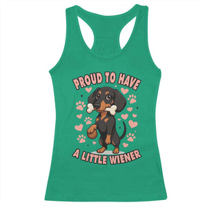 Dachshund Dog Lover Racerback Tank Top Proud To Have A Little Wiener TS12 Irish Green Print Your Wear
