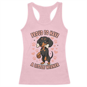 Dachshund Dog Lover Racerback Tank Top Proud To Have A Little Wiener TS12 Light Pink Print Your Wear
