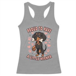 Dachshund Dog Lover Racerback Tank Top Proud To Have A Little Wiener TS12 Sport Gray Print Your Wear