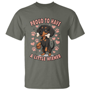 Dachshund Dog Lover T Shirt Proud To Have A Little Wiener TS12 Military Green Print Your Wear