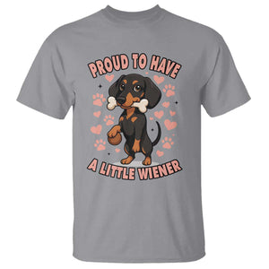 Dachshund Dog Lover T Shirt Proud To Have A Little Wiener TS12 Sport Gray Print Your Wear