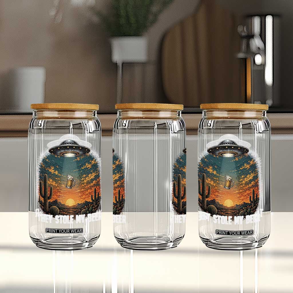 They Stole My Beer Glass Can Funny UFO Abducting Beer Mug Vintage Western Gift TS12 Print Your Wear