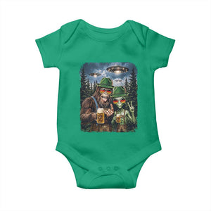 Funny Bigfoot Alien Oktoberfest Baby Onesie Selfie Beer Party German Lederhosen UFO Gift