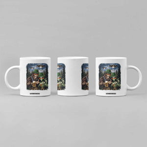Funny Bigfoot Alien Oktoberfest Coffee Mug Selfie Beer Party German Lederhosen UFO Gift TS12 Print Your Wear