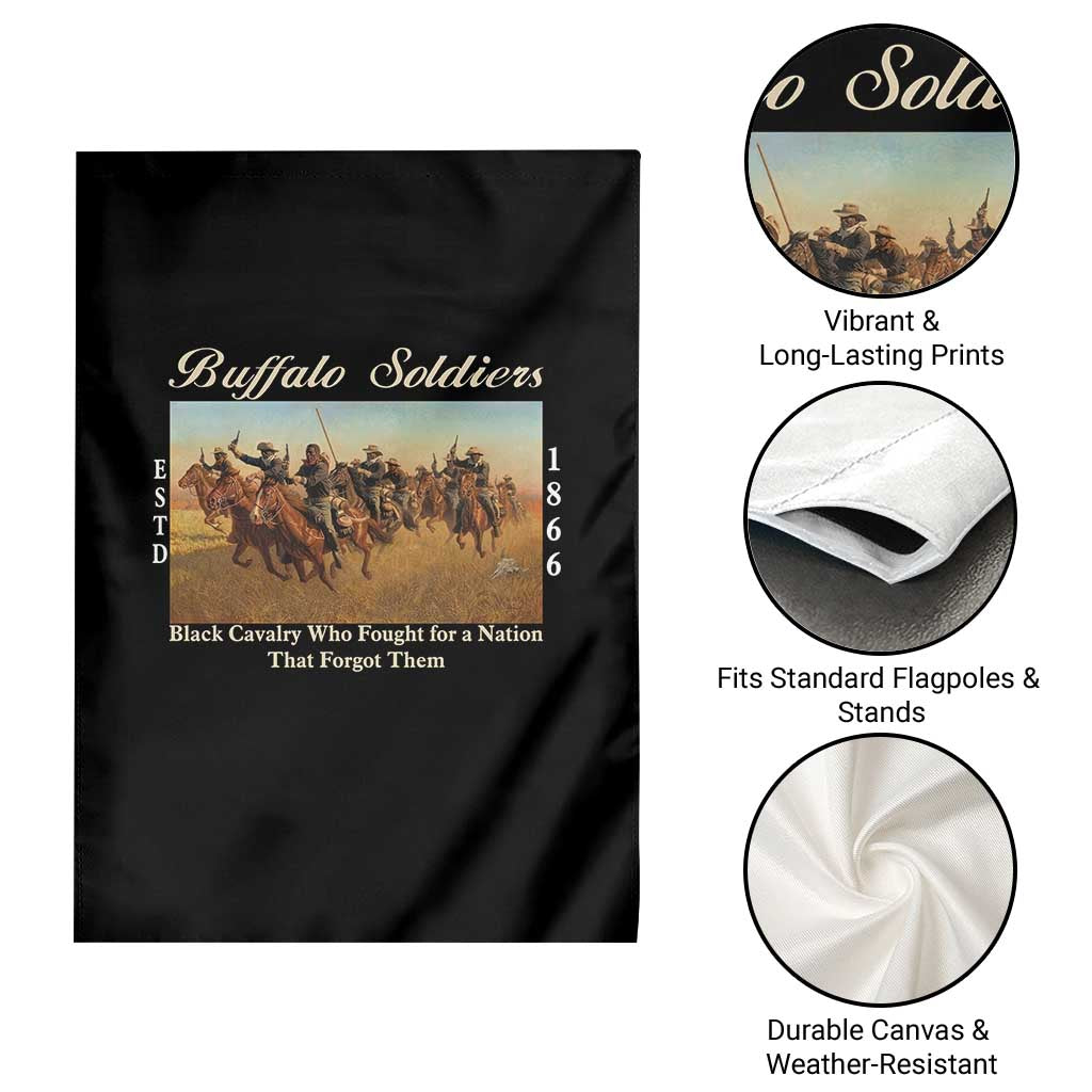 Buffalo Soldiers Black Cavalry 1866 Garden Flag African American Military History Black History Gift
