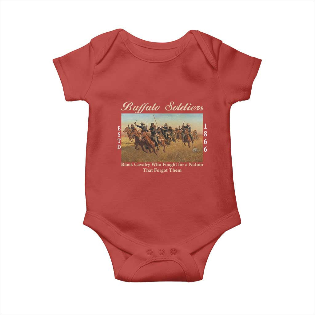 Buffalo Soldiers Black Cavalry 1866 Baby Onesie African American Military History Black History Gift