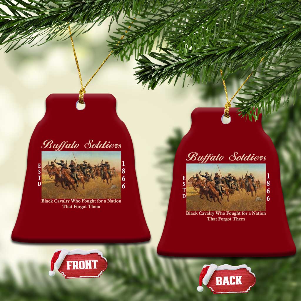 Buffalo Soldiers Black Cavalry 1866 Ceramic Ornament African American Military History Black History Gift