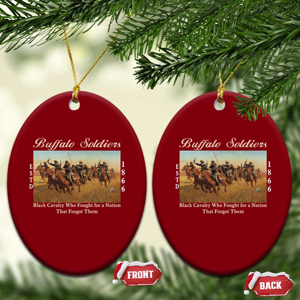Buffalo Soldiers Black Cavalry 1866 Ceramic Ornament African American Military History Black History Gift