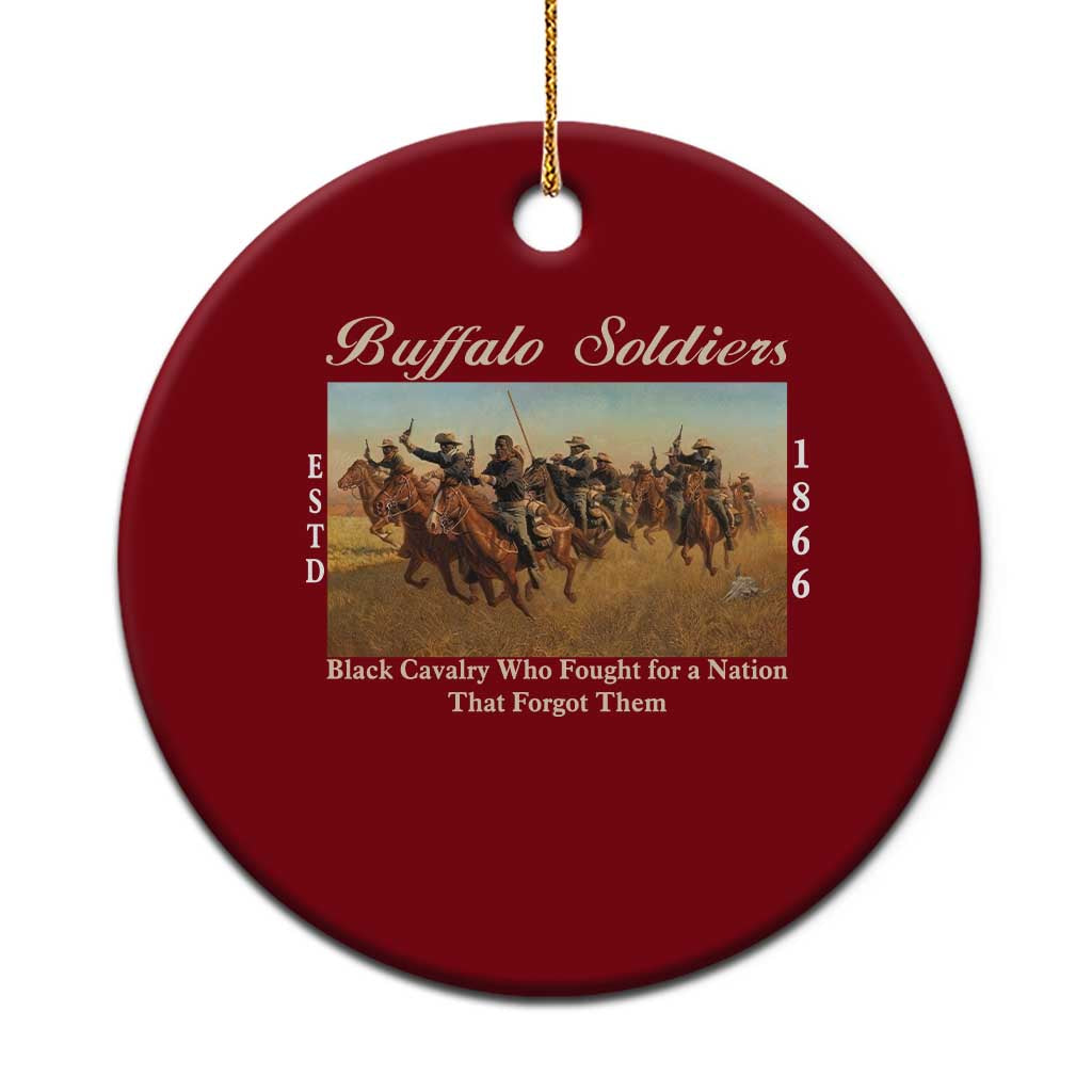 Buffalo Soldiers Black Cavalry 1866 Ceramic Ornament African American Military History Black History Gift TS12 1pc Red Print Your Wear