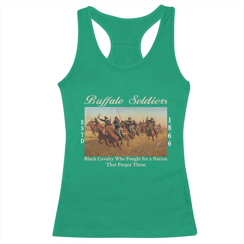 Buffalo Soldiers Black Cavalry 1866 Racerback Tank Top African American Military History Black History Gift