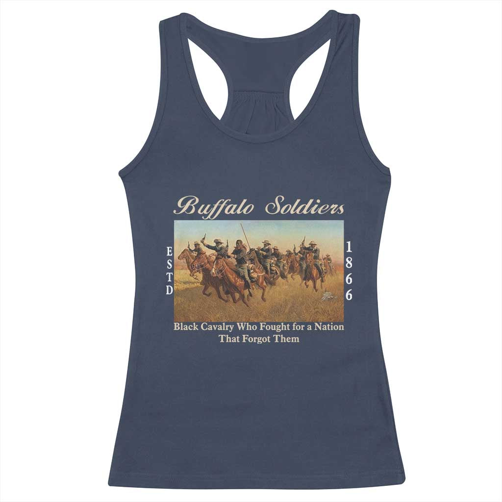 Buffalo Soldiers Black Cavalry 1866 Racerback Tank Top African American Military History Black History Gift