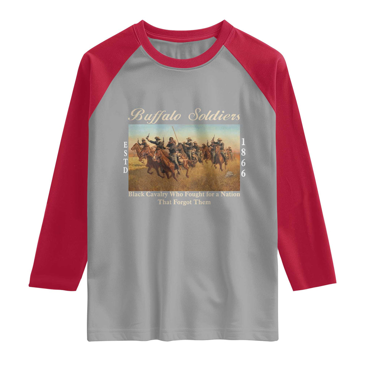 Buffalo Soldiers Black Cavalry 1866 Raglan Shirt African American Military History Black History Gift