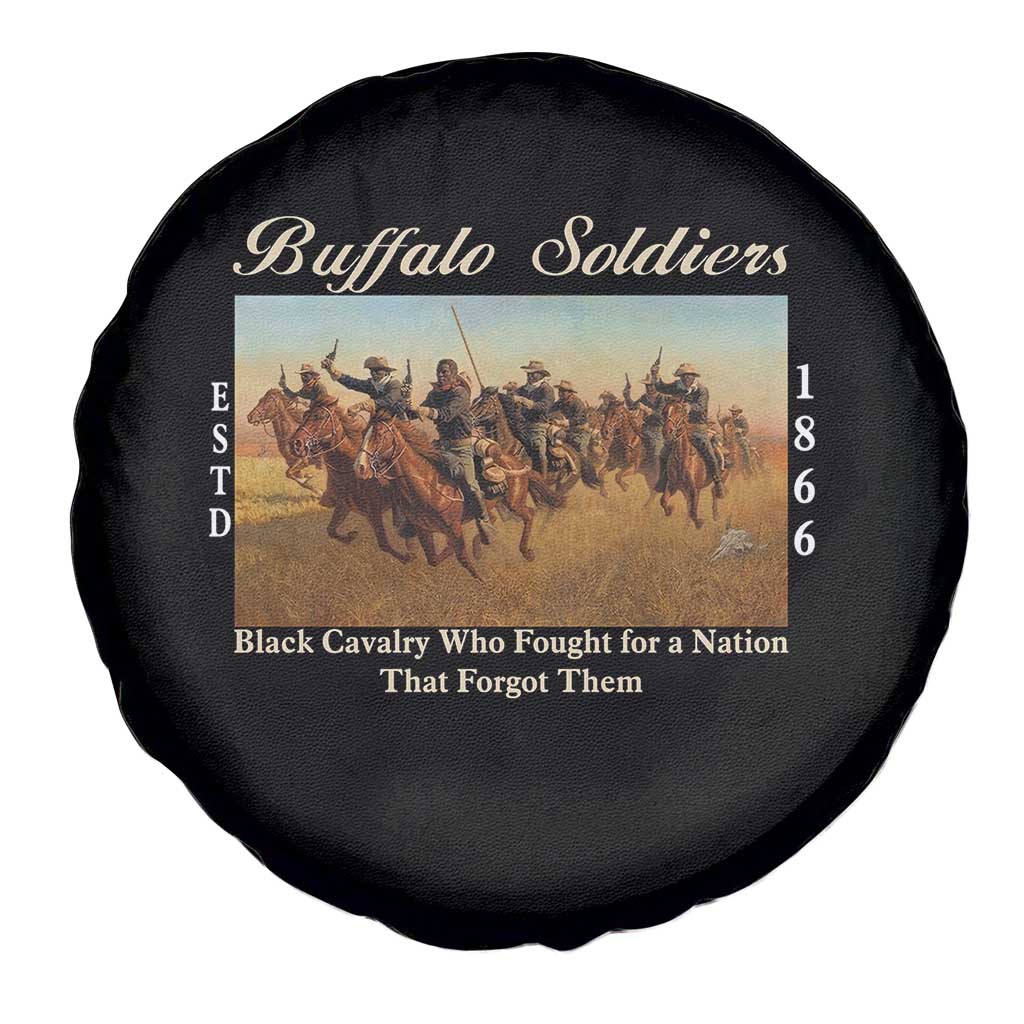 Buffalo Soldiers Black Cavalry 1866 Spare Tire Cover African American Military History Black History Gift TS12 Print Your Wear