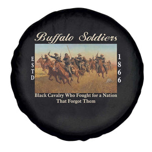 Buffalo Soldiers Black Cavalry 1866 Spare Tire Cover African American Military History Black History Gift TS12 Print Your Wear