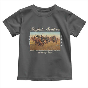 Buffalo Soldiers Black Cavalry 1866 Toddler T Shirt African American Military History Black History Gift