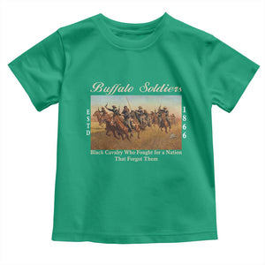 Buffalo Soldiers Black Cavalry 1866 Toddler T Shirt African American Military History Black History Gift