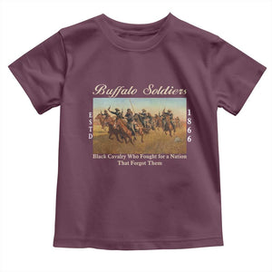 Buffalo Soldiers Black Cavalry 1866 Toddler T Shirt African American Military History Black History Gift