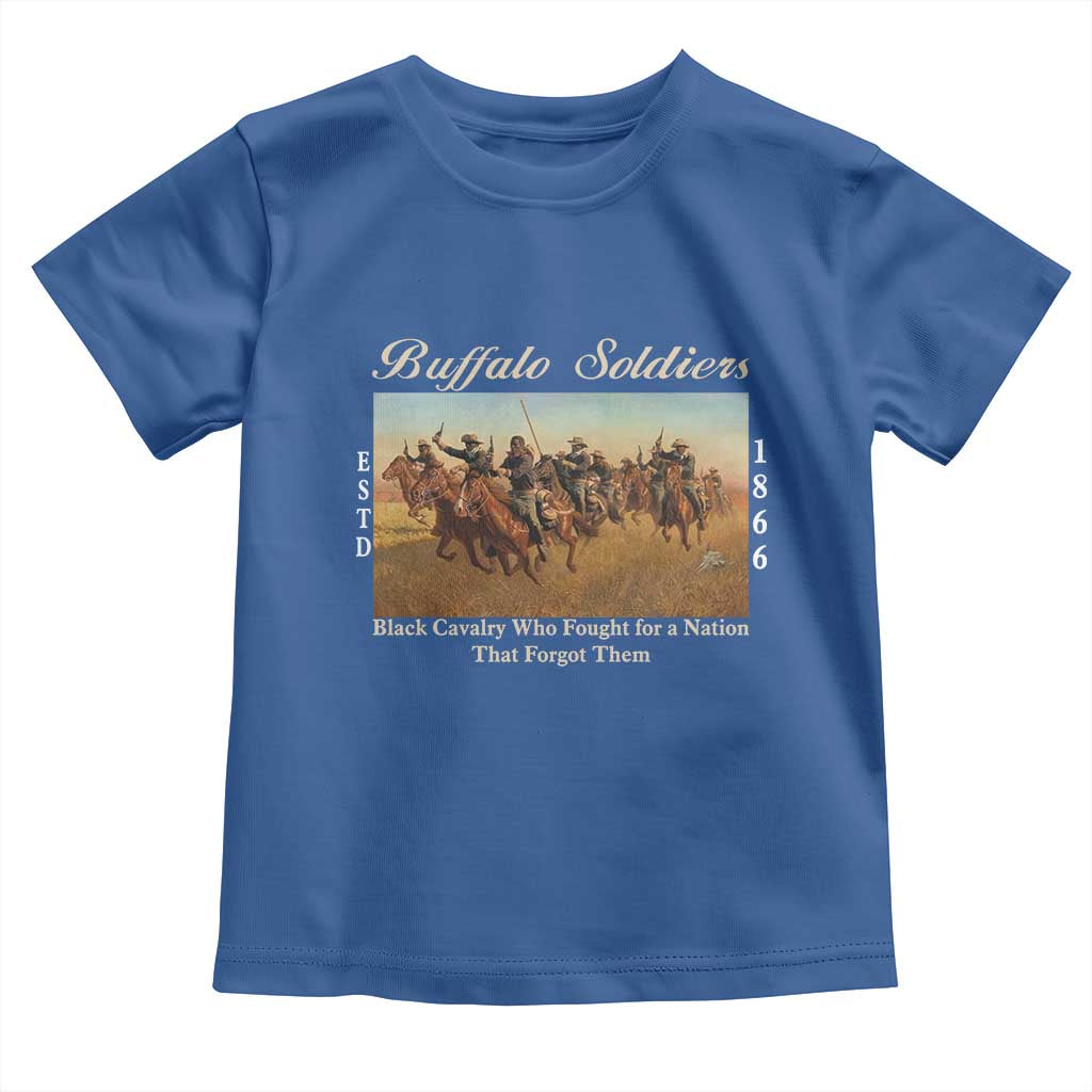 Buffalo Soldiers Black Cavalry 1866 Toddler T Shirt African American Military History Black History Gift
