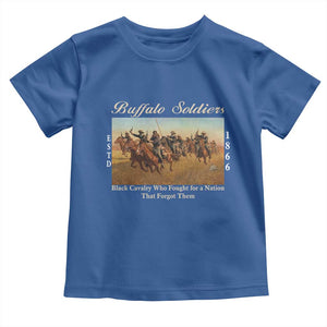 Buffalo Soldiers Black Cavalry 1866 Toddler T Shirt African American Military History Black History Gift