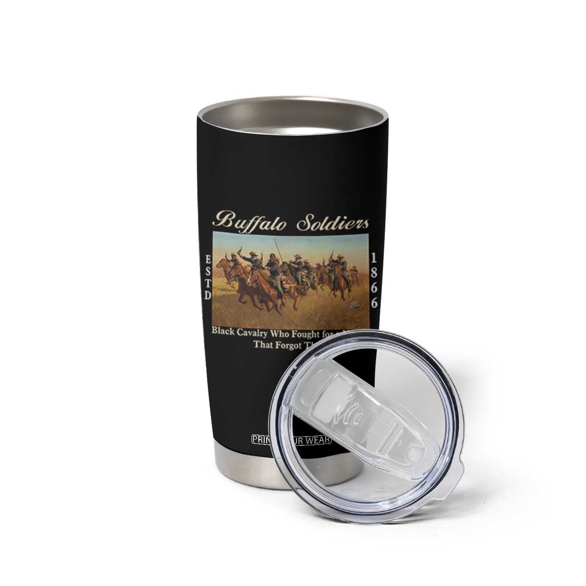 Buffalo Soldiers Black Cavalry 1866 Tumbler Cup African American Military History Black History Gift TS12 Print Your Wear