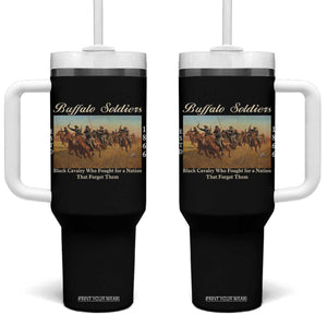 Buffalo Soldiers Black Cavalry 1866 Tumbler With Handle African American Military History Black History Gift TS12 One Size: 40 oz Black Print Your Wear