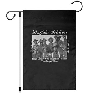 Buffalo Soldiers 1866 African American Cavalry Garden Flag Black History Military Heritage Gift
