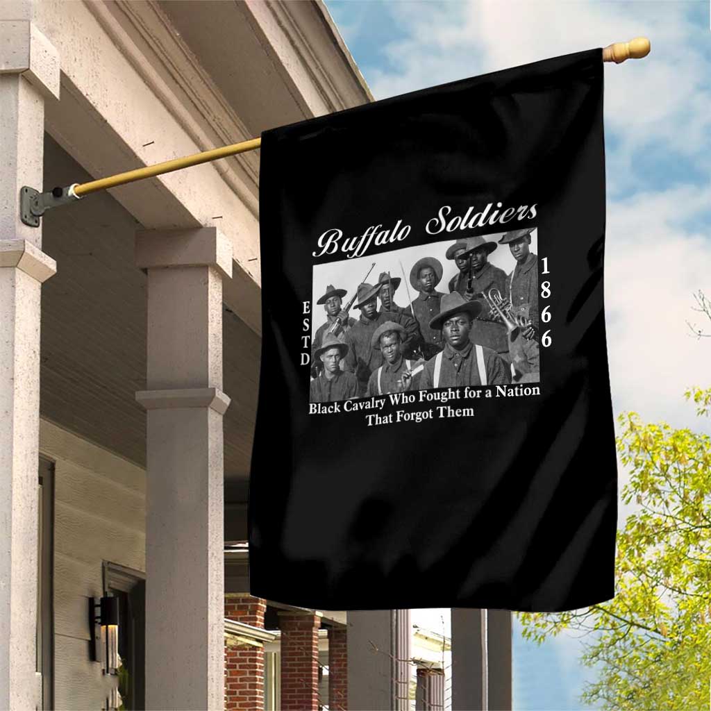 Buffalo Soldiers 1866 African American Cavalry Garden Flag Black History Military Heritage Gift