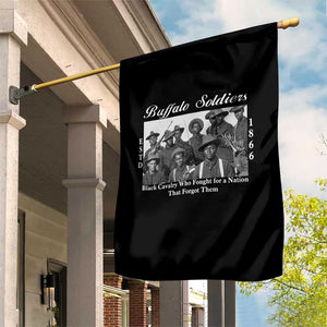 Buffalo Soldiers 1866 African American Cavalry Garden Flag Black History Military Heritage Gift