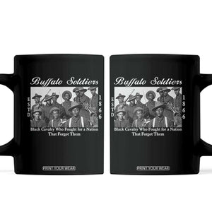 Buffalo Soldiers 1866 African American Cavalry Coffee Mug Black History Military Heritage Gift TS12 Black Print Your Wear