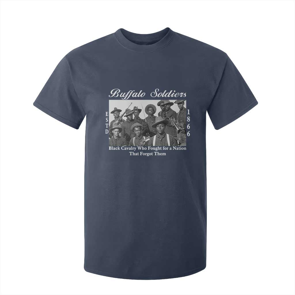 Buffalo Soldiers 1866 African American Cavalry T Shirt For Kid Black History Military Heritage Gift