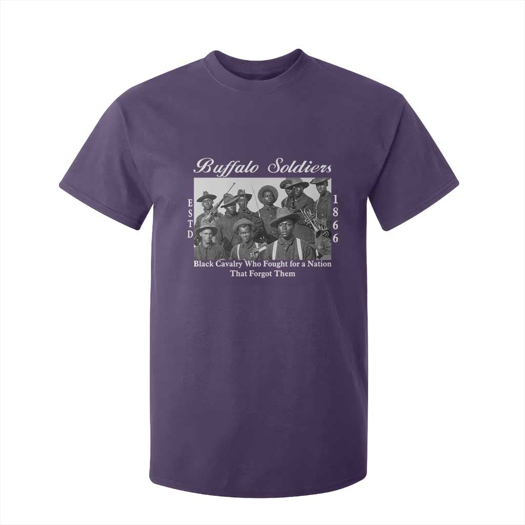 Buffalo Soldiers 1866 African American Cavalry T Shirt For Kid Black History Military Heritage Gift