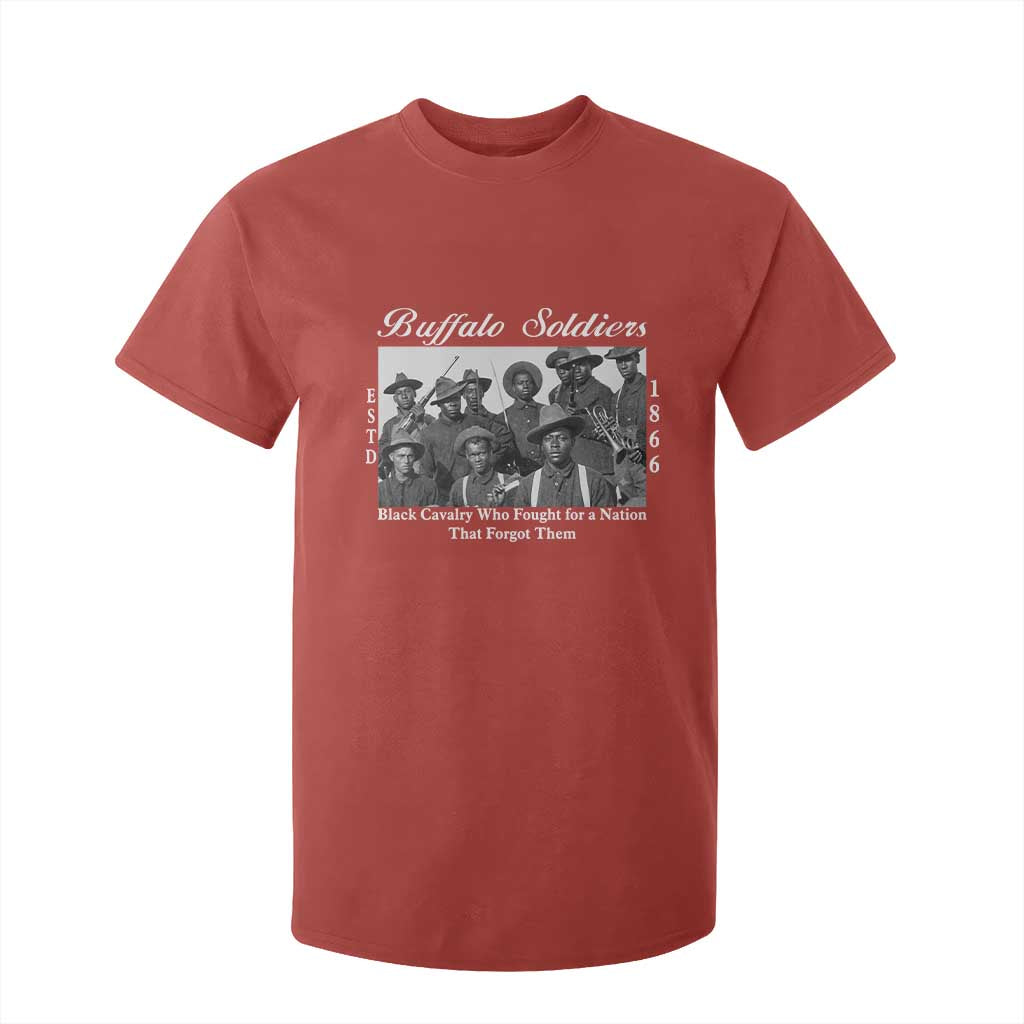 Buffalo Soldiers 1866 African American Cavalry T Shirt For Kid Black History Military Heritage Gift