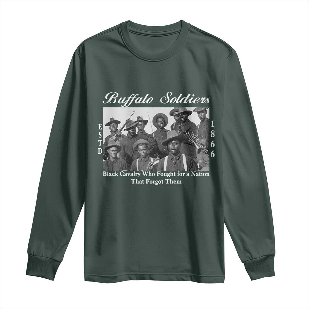 Buffalo Soldiers 1866 African American Cavalry Long Sleeve Shirt Black History Military Heritage Gift