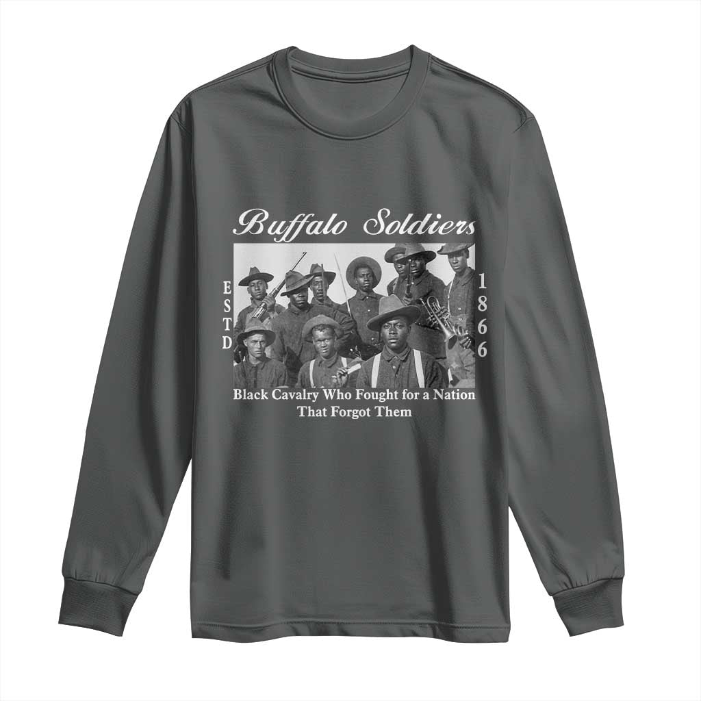 Buffalo Soldiers 1866 African American Cavalry Long Sleeve Shirt Black History Military Heritage Gift