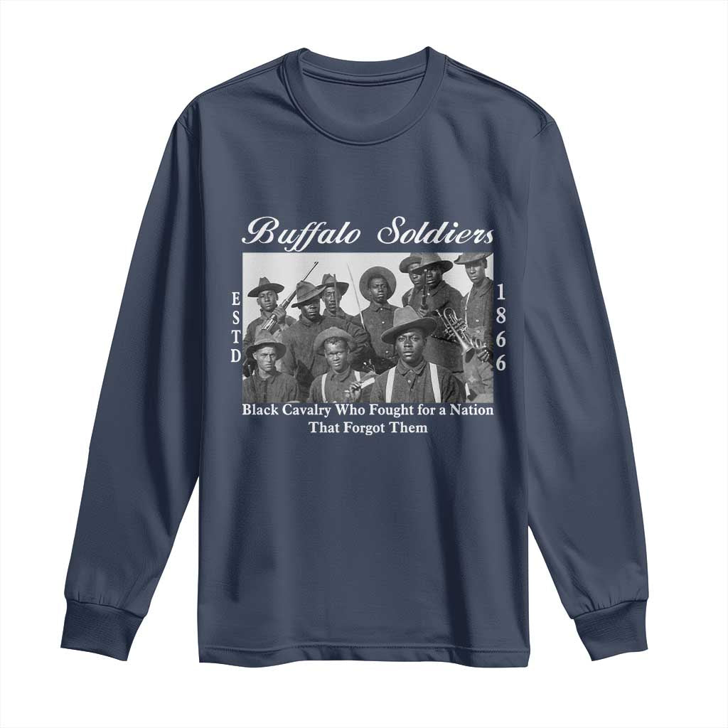 Buffalo Soldiers 1866 African American Cavalry Long Sleeve Shirt Black History Military Heritage Gift