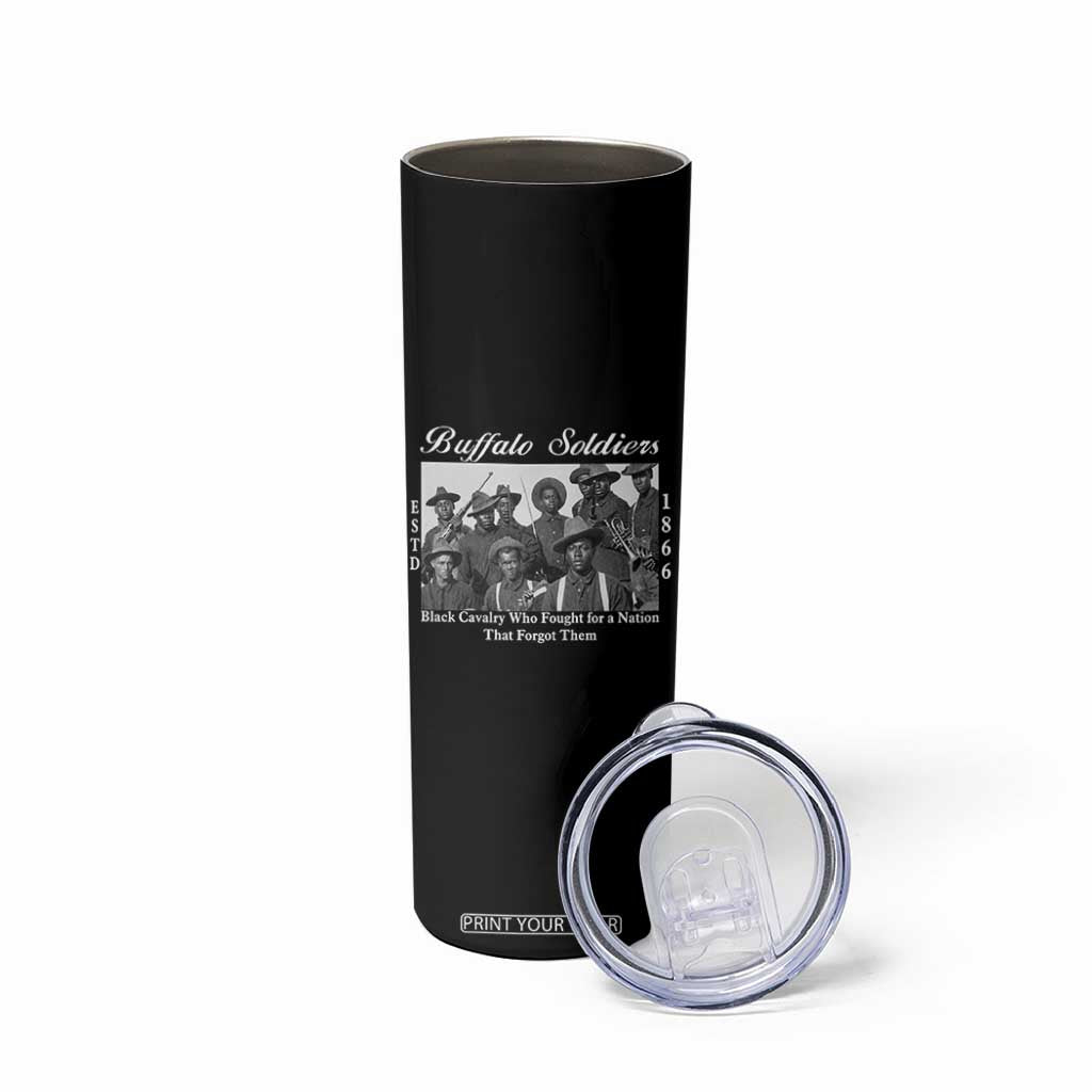 Buffalo Soldiers 1866 African American Cavalry Skinny Tumbler Black History Military Heritage Gift TS12 Print Your Wear