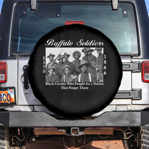 Buffalo Soldiers 1866 African American Cavalry Spare Tire Cover Black History Military Heritage Gift TS12 No hole Black Print Your Wear