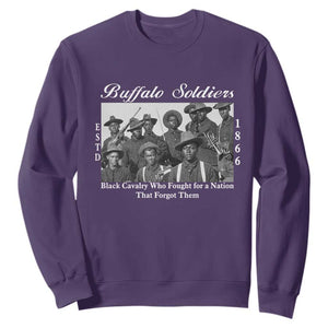 Buffalo Soldiers 1866 African American Cavalry Sweatshirt Black History Military Heritage Gift