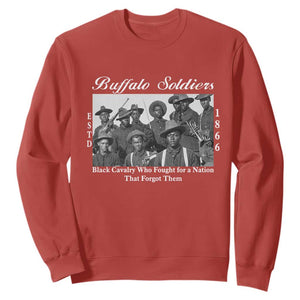 Buffalo Soldiers 1866 African American Cavalry Sweatshirt Black History Military Heritage Gift